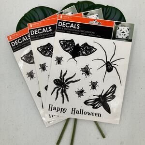 Impact Innovations Black Halloween Spider Bug Peel Stick Removable Decal Sticker